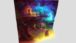 Mushroom House Double Deck artbreeder, picto3dcom