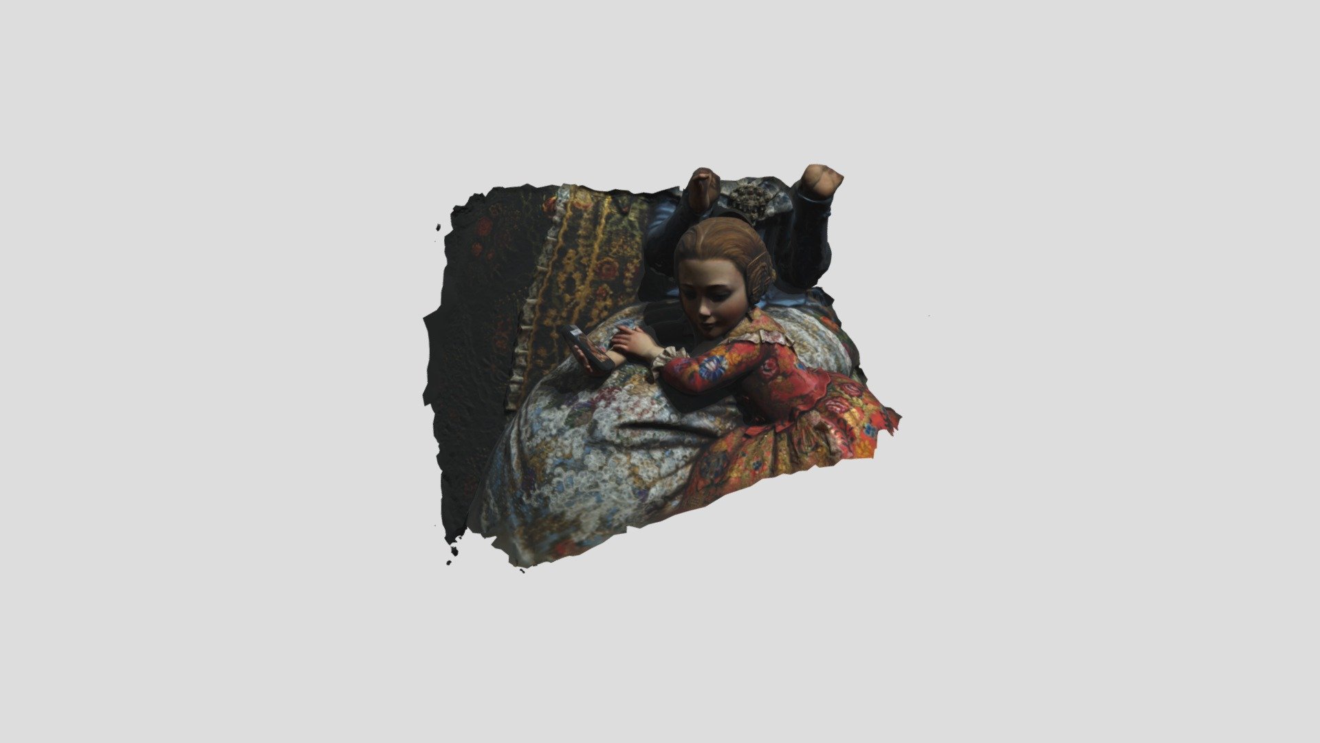 Child With Phone - 3D model by gordonendt 3d model