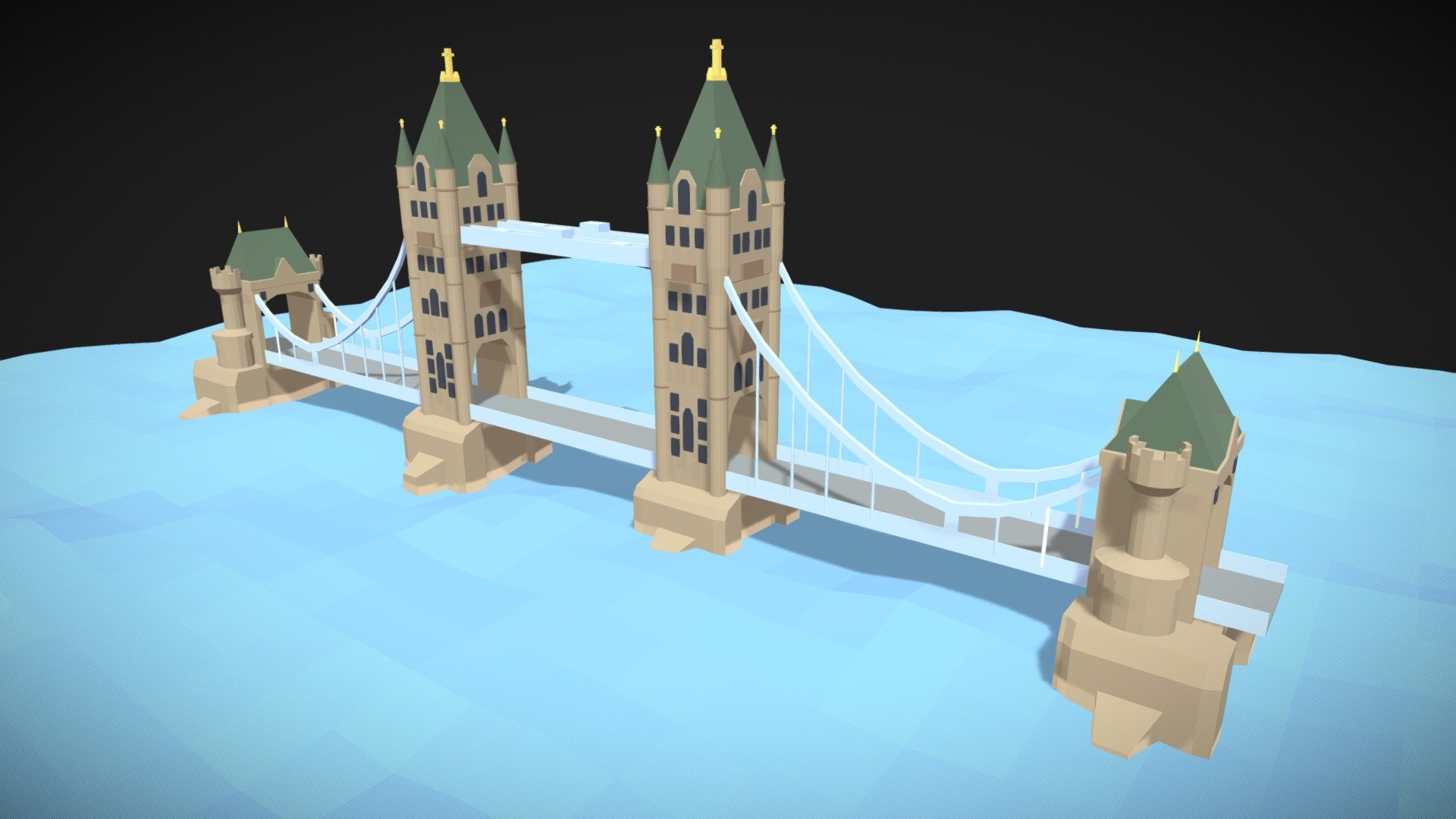 Tower Bridge is a Grade I listed combined bascule and suspension bridge in London, built between 1886 and 1894, designed by Horace Jones and engineered by John Wolfe Barry. The bridge crosses the River Thames close to the Tower of London and is one of five London bridges owned and maintained by the Bridge House Estates, a charitable trust founded in 1282. The bridge was constructed to give better access to the East End of London, which had expanded its commercial potential in the 19th century. The bridge was opened by Edward, Prince of Wales and Alexandra, Princess of Wales in 1894.

And you can get it in a cool Lowpoly Style 3d model