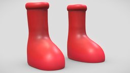 MSCHF BIG RED BOOT FASHION SNEAKER scanned future, fashion, secondlife, ar, shoes, nike, trainer, woman, footwear, sneaker, adidas, wear, sims, jordan, apparel, streetwear, shoescan, character, scifi, man