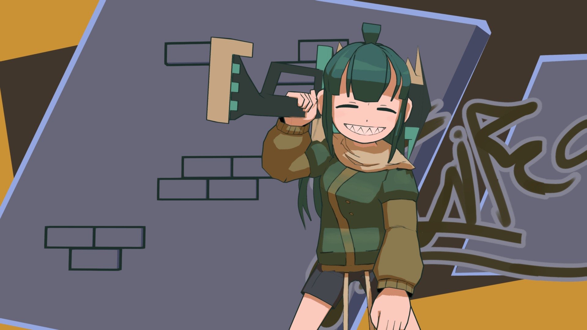 Another original character I made,
I was playing around a  bit with Shader and Effect stuff.
I struggled a lot trying to somehow bake and post this one sketchfabs.
If you're interested There's a short animation here : https://youtu.be/Ja4eIk15VWg

===========================================

A speed modelling video maybe : https://youtu.be/vLICg-9mgck - [OC] Tiff - 3D model by Chavafei 3d model