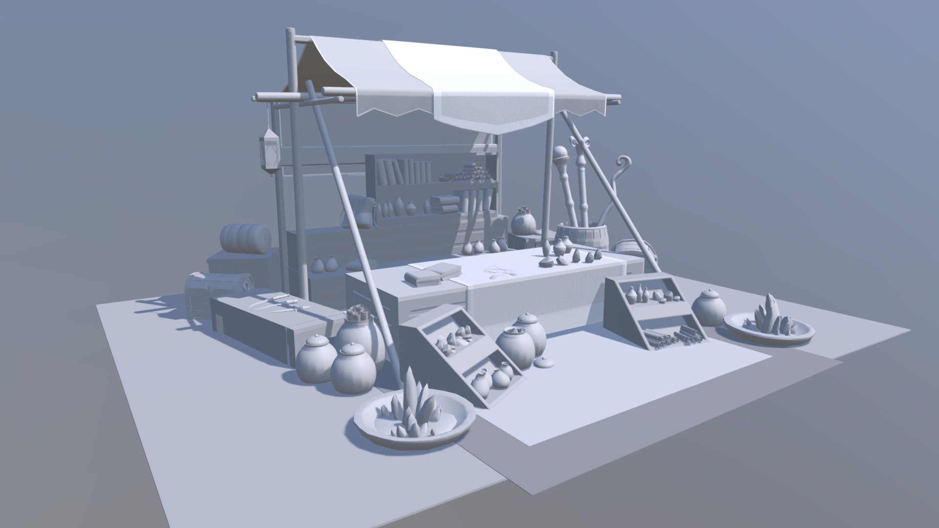 Created for the Sketchfab February Challenge: Frontiers. I took a fantasy based approach to the theme &ldquo;frontiers