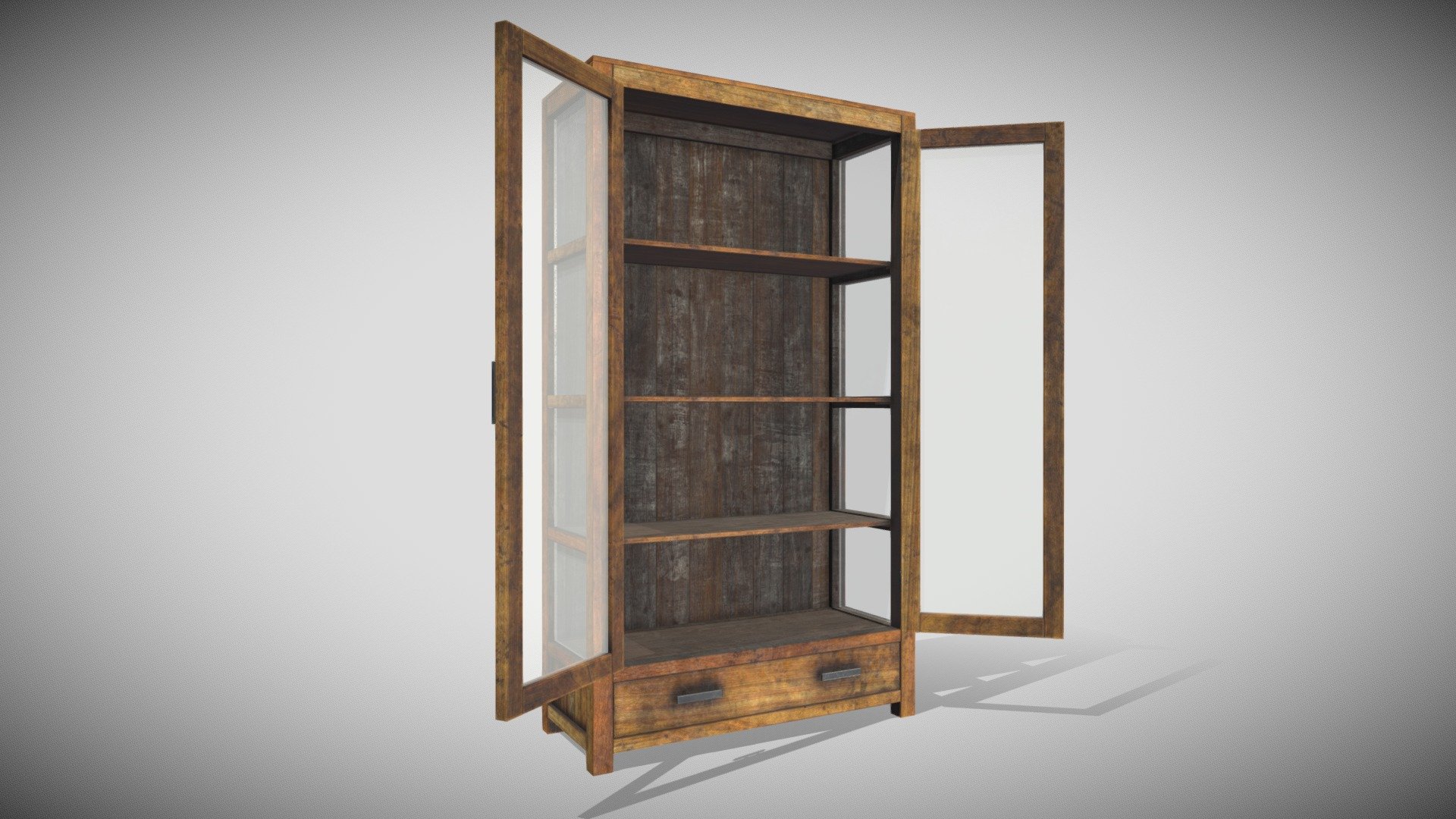 One Material PBR Metalness 4k + Glass - Garwal Solid Display Unit - Download Free 3D model by Francesco Coldesina (@topfrank2013) 3d model