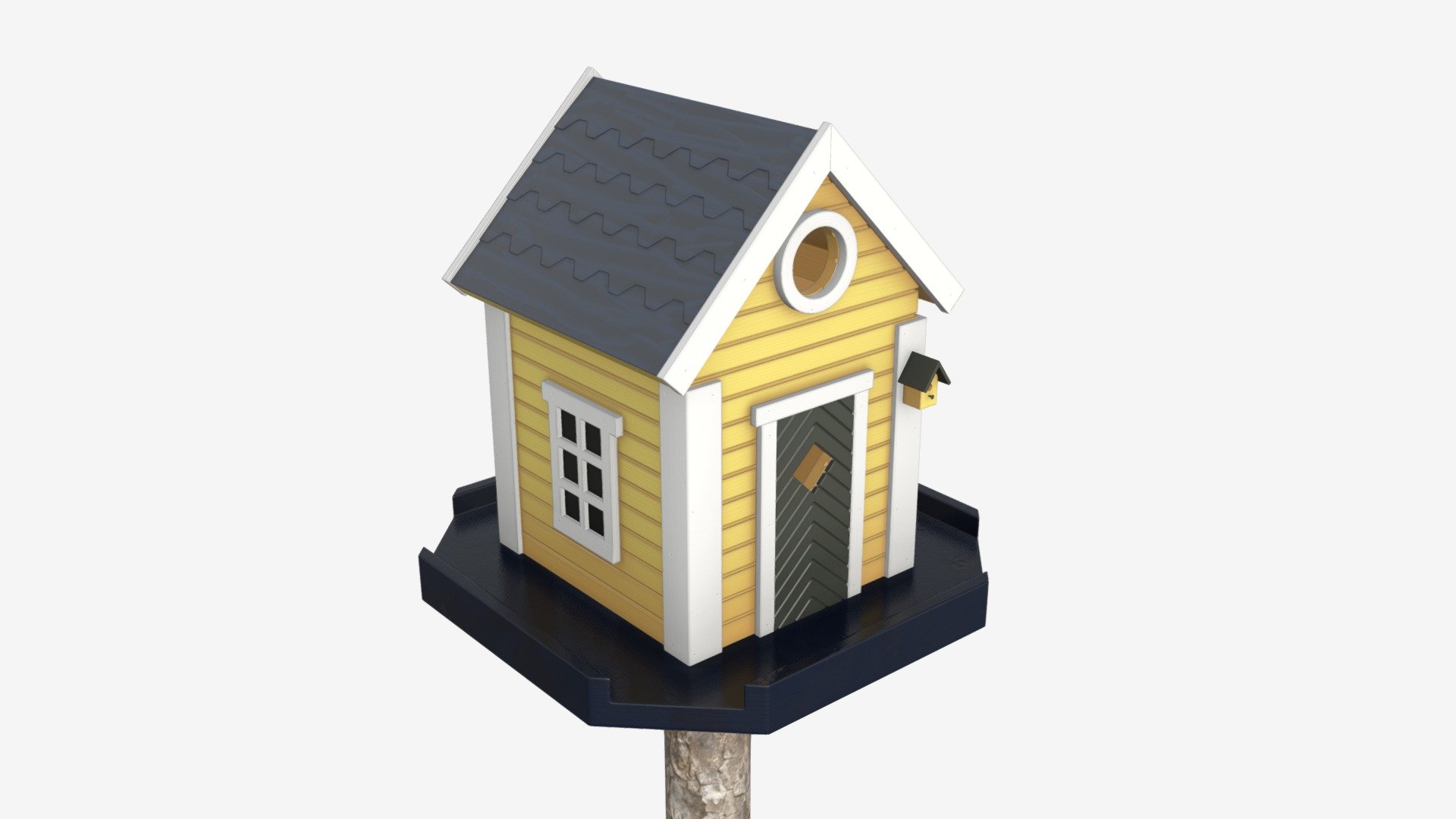 Outdoor Garden Birdhouse on Pillar - Buy Royalty Free 3D model by HQ3DMOD (@AivisAstics) 3d model