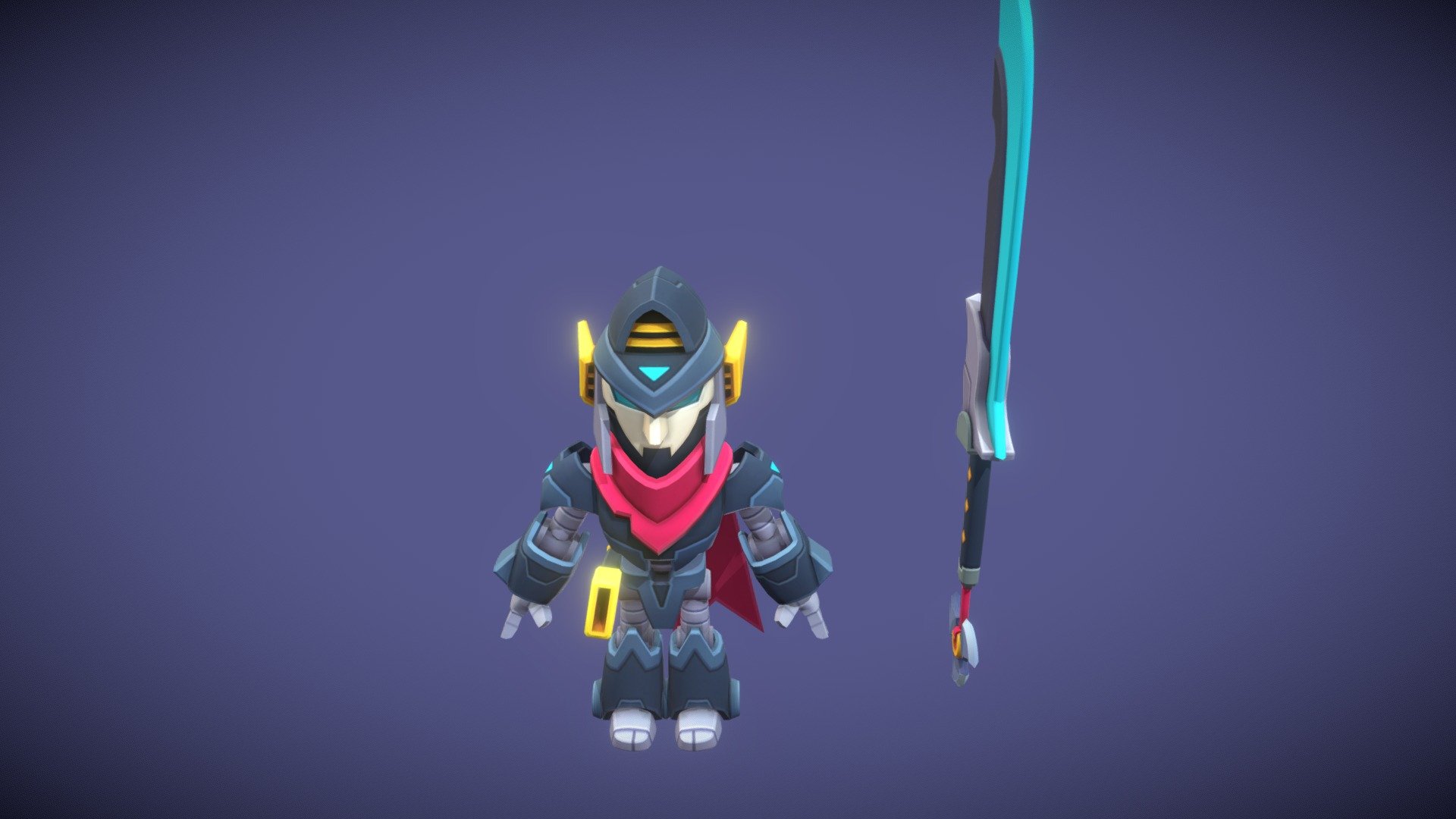 Dark Mecha Mortis from Brawl Stars! - Dark Mecha Mortis t-pose Brawl Stars - Download Free 3D model by shertiku 3d model