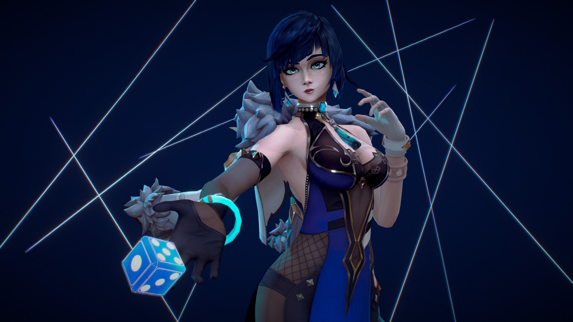 New model dedicated to the character Yelan from the game Genshin Impact.




Model created: CataRackta ArtStation: https://www.artstation.com/catarackta twitter: twitter.com/CataRackta deviantart: deviantart.com/catarackta pixiv: pixiv.net/en/users/65276336 




Used software: Zbrush, Photoshop, 3D Coat, Cinema4D, Marmoset Toolbag.




 - Yelan [Genshin Impact] - 3D model by CataRackta 3d model