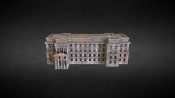 Historical building steampunk, ruins, vintage, historical, dirty, old, architecture, building, ghost, war