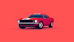 Prometheus (Muscle Car 69) toon, retro, racing, car, stylized, noai