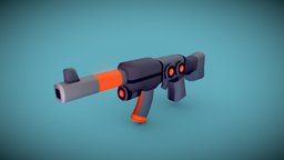 AK47 scifi, gun, tombstar