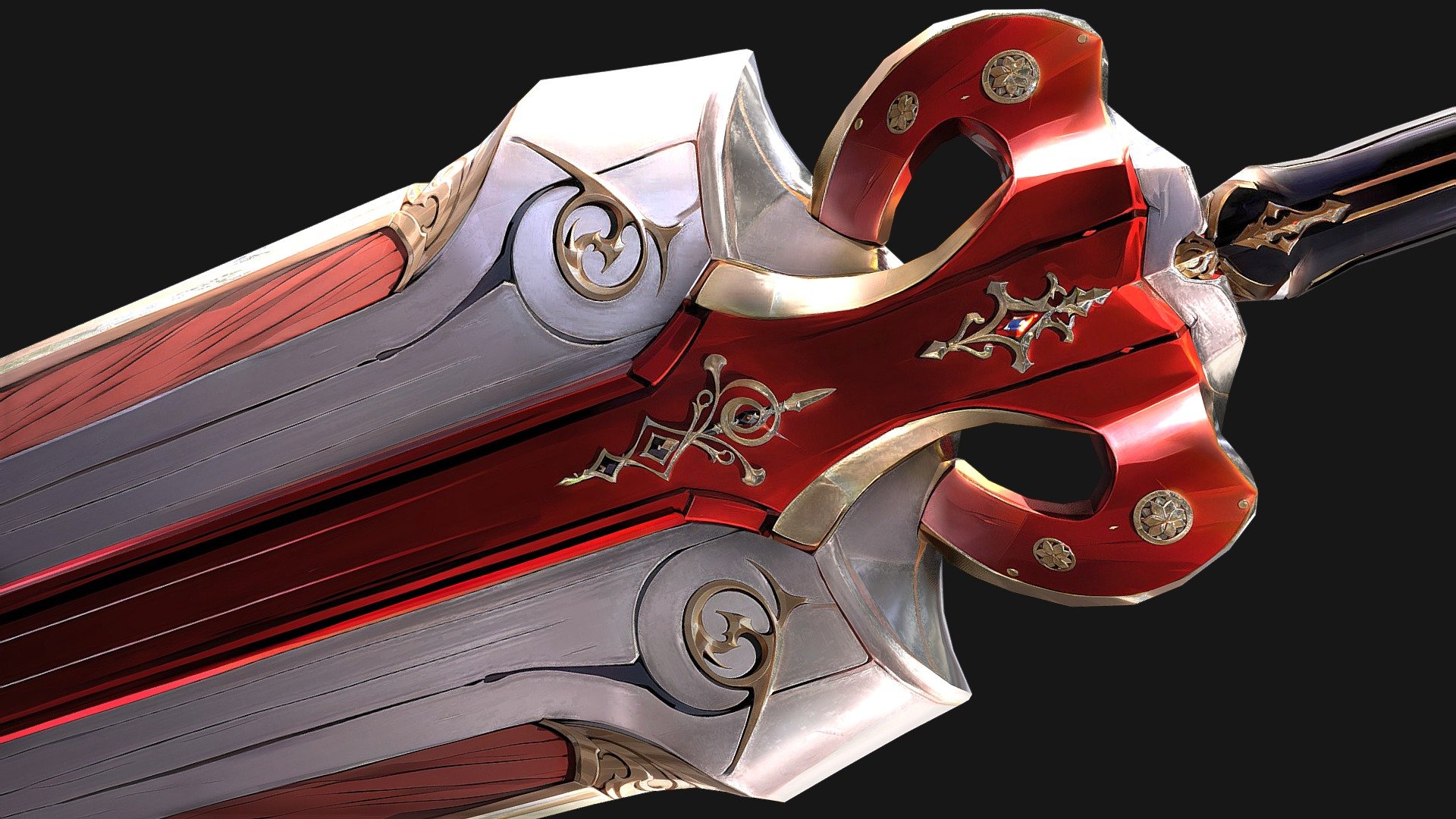 About the model: Hildrertogi is a weapon fit for a leader. Each swing of this magnificent blade resonates with the echoes of past battles, a dance of power and grace. The intricate design, the ethereal glow, all reflect its legacy - a testament to the valor of legendary warriors. A proclamation of leadership, a symbol of courage, and a beacon of awe and admiration.

Name: Concatenate from Hildr(battle, war goddess) and Hertogi(duke, commander), reflects the weapon fit for a leader, blessed by war, and passed down through legendary warriors.

Performance: It performs very well in-game, it’s lowpoly and good looking. The textures can be down-scaled from their original 4k resolution to 1k, and still look great.

Topology: Triangulated

4k Textures: Color, Metallic, Roughness, Emissive, Normal, Height (also mesh maps of Ambient occlusion, Thickness, Curvature, Position, World space normals)

Formats Included: FBX, OBJ, BLEND, GLB, PLY, STL, USDC, X3D, DAE, ABC, MTL, DXF, 3DS - Greatsword Hildrertogi - Buy Royalty Free 3D model by Wrotzal 3d model