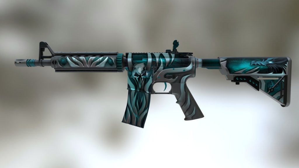 Link Workshop : https://steamcommunity.com/sharedfiles/filedetails/?id=768027804 - M4A4 | Coldeath - 3D model by nextgenz 3d model