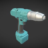DeWalt Drill drill, subdivision, handtool, dewalt, 3dsmax, highpoly