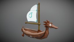 Cartoon Boat substancepainter, substance, maya