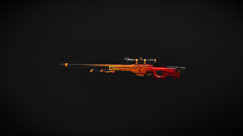 AWP Skin created by Hector Romero for CSGO - Kraken - 3D model by hrpico 3d model