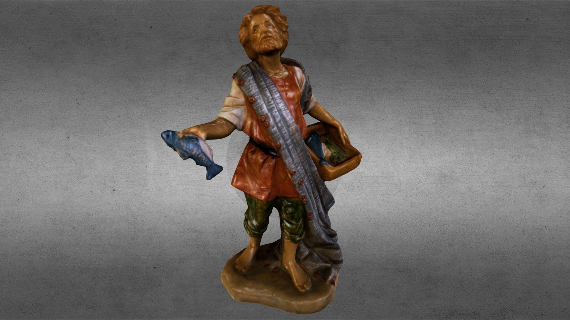 with 3D scan 
Fisherman crib figures by fontanini - Fisherman crib figures (Fischer 353) - 3D model by 3DScan4You.de (@3dscan4you) 3d model