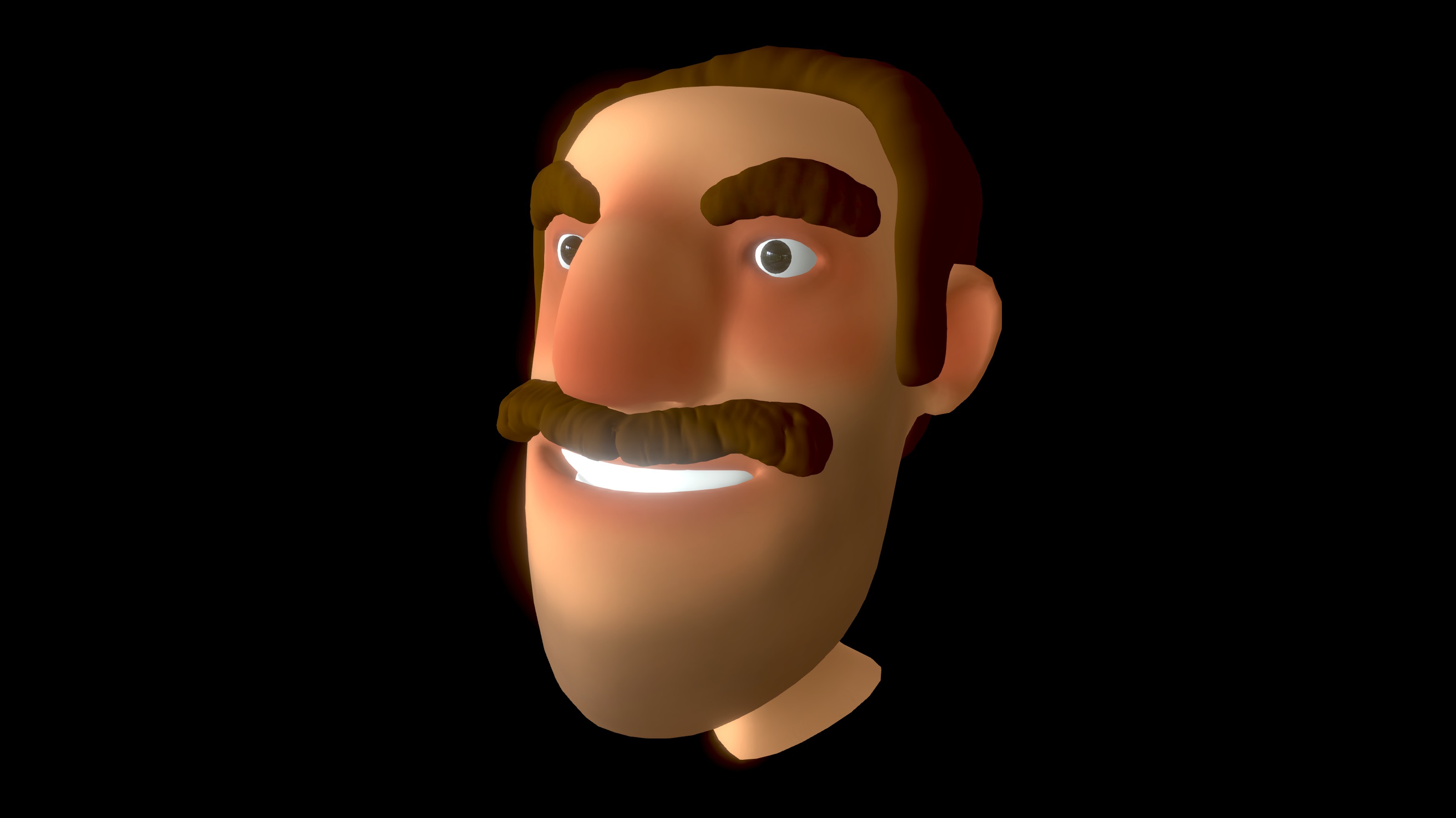 Zbrush + Cinema 4d - Cartoon Head - 3D model by joaobaltieri 3d model