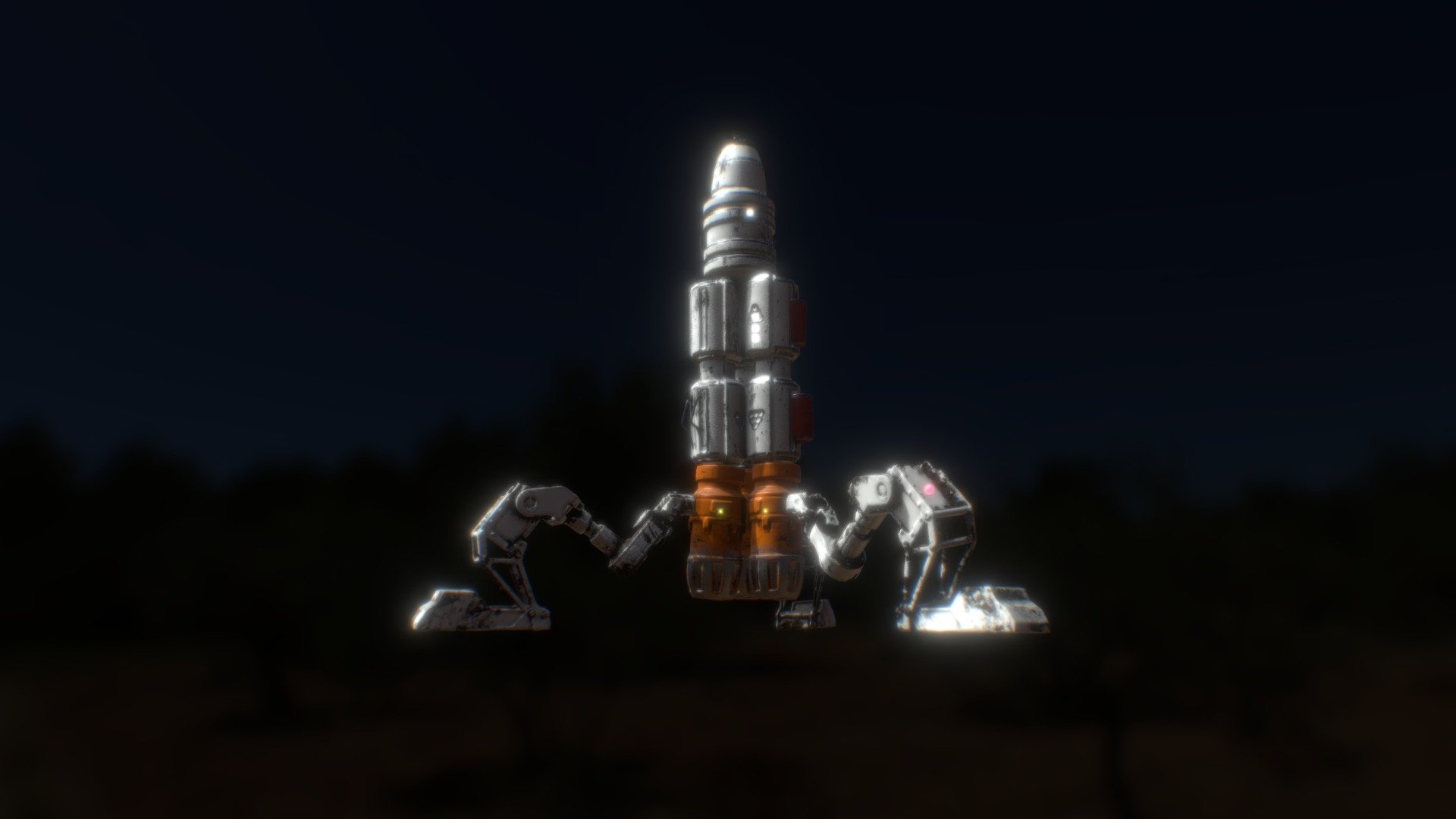 Spaceship created in Virtual Reality with Oculus Medium 

Original Render here:
https://www.artstation.com/artwork/RxkPD - The Impractical Spaceship - 3D model by absulit 3d model