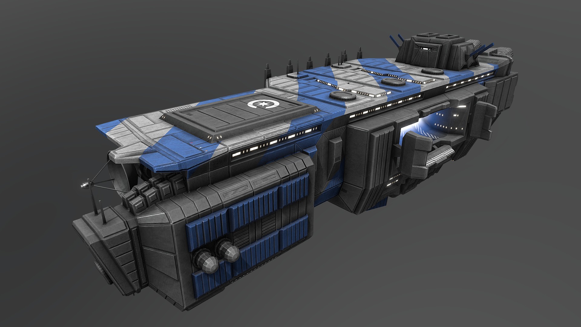 I wanted to express my love for the ships of homeworld! This is the Avalon, a carrier lost far from home 3d model