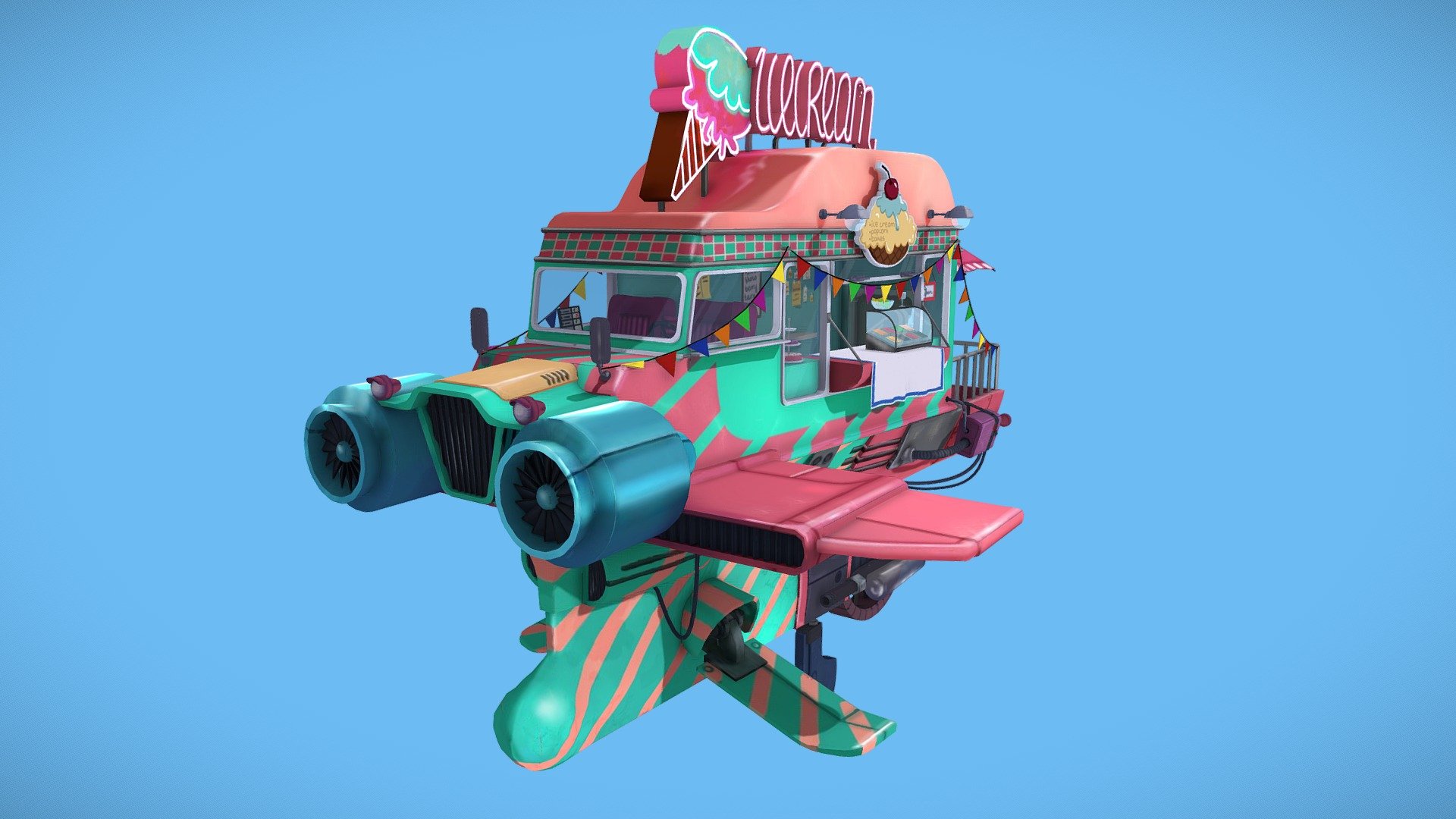 Ready for some joy?

Concept by Marina Couso 

Teacher Kirgor - Flying Ice Cream van - 3D model by a.zavistovskaya 3d model