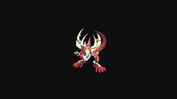 Odd eyes Yu-Gi-Oh dragon, yugioh-3d-character-3d-animation, fbxdownload