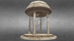 Column. Stone dome. With stone base. column, stone