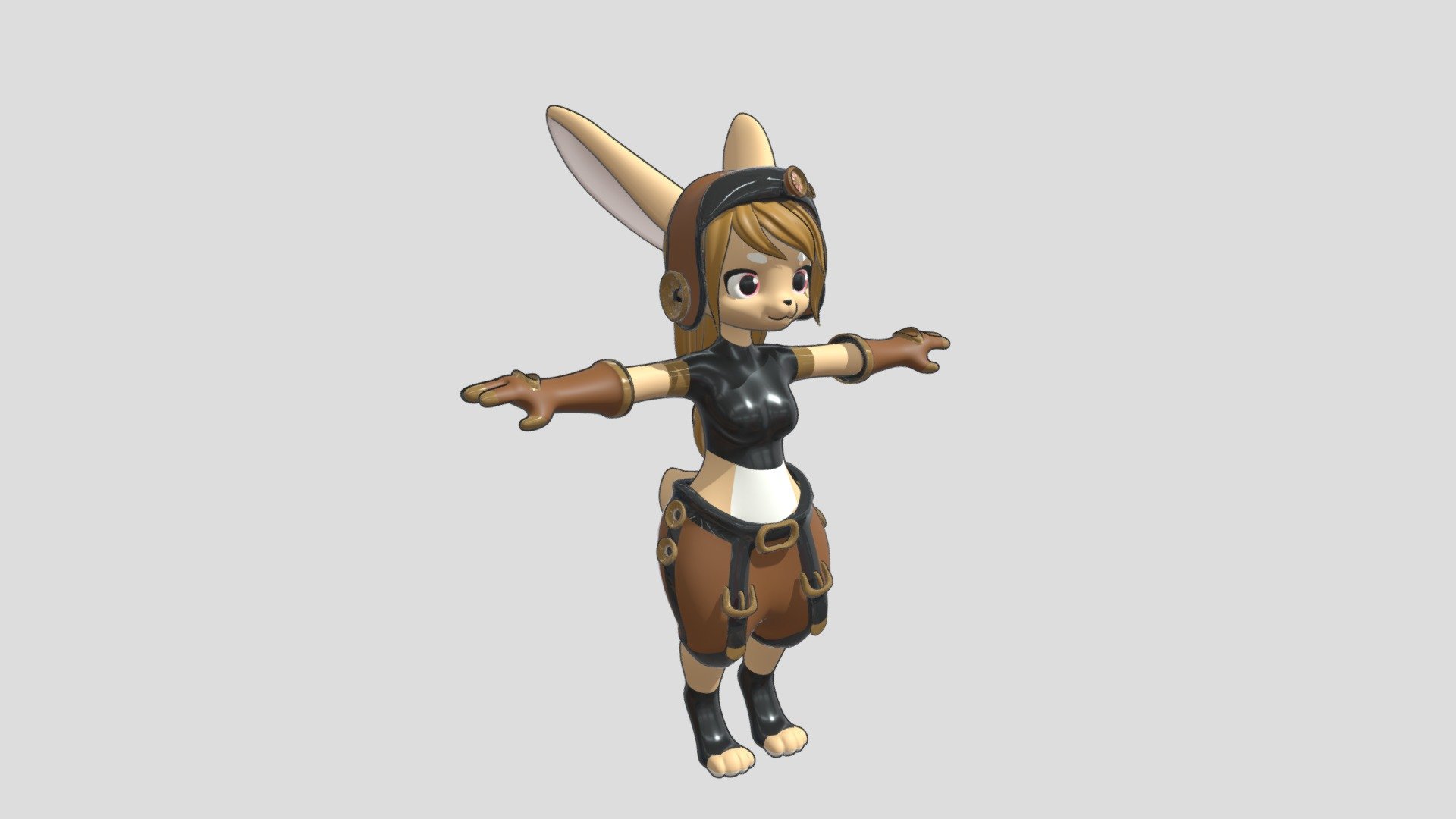 其实不算是新模型，只是把旧模型的衣服缝到了新模板上看效果。 - TEST - 3D model by 取名字好难啊 (@12241218) 3d model