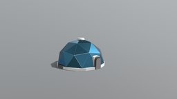 Small Low Poly Habitat mars, substancepainter, unity, blender, lowpoly, low, poly, space