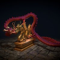 Chinese Dragon charactermodel, lowpolycharacter, charactersculpting, charactermodelling, character-animation, lowpolymodel, chinese-dragon, dragon-sculpting, dragonanimated, lowpolydragon, characterdesign, dragon