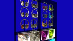 Headphones store display (visual merchandising) store, headphones, retail, visualmerchandising, retaildesign, windowdisplay