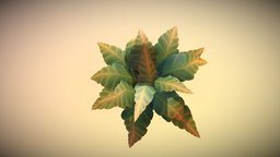 Fern Low Poly 01 fern, handpainted, asset, environment