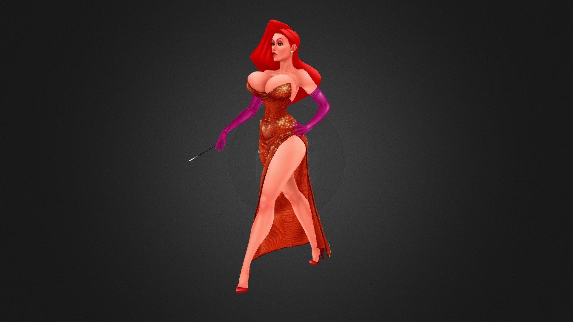Fan Work based on Jessica Rabbit from Who Framed Roger Rabbit 3d model
