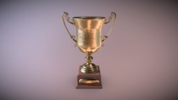 Golden Trophy sparkle, shiny, 2k, metal, first, trophy, winner, win, prize, place, golden, 1st, game, blender, pbr, free, gold