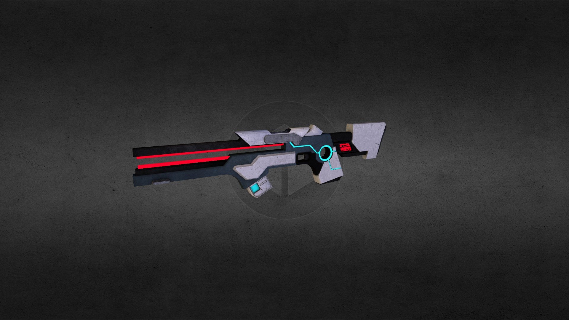 This rifle is part of a set of modular weapons designed, modeled, and textured for a First Person Shooter capture the flag game with a sci-fi futuristic setting 3d model