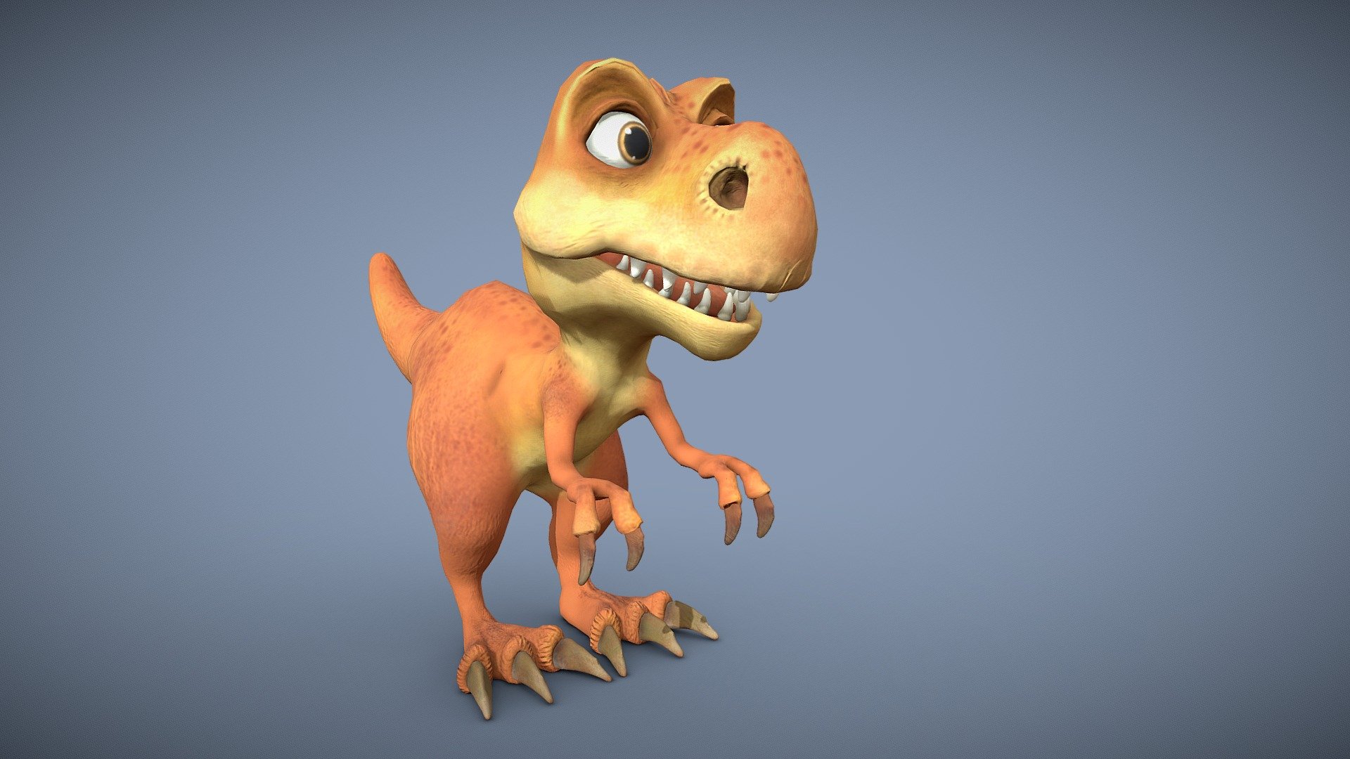Edited with Zbrush 4R7 and 3ds max 2015

Features

-Model is completly unwrapped
-Layered scene (RIgg, mesh, lights, BG, controls)
-Lowpoly model
-Rigged with Skin modifier and CAT
-Optimal Vray settings 
-Morpher expresions
-No need any plugin to open scene
-All nodes are named clearly
-Clean topology based on quads.
-One mesh
-Hand painted model

Package

-Textures 4096x4096 ressolution (PNG format)
-Diffuse and NM 
-Models  - FBX, OBJ and 3Ds
-Scenes - 3ds max 2015 

Lights and Render setting are included in the 3DS Max scene (V-ray). Just open and render
Scene also include Walk animation, folder FBX format whitch can be used on another 3D software or games engines.

I hope u like it!
For more models just click on my name and browse library 3d model