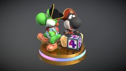 Yoshi (Pirate Land) [Smash Ultimate] yoshi, marioparty, pirate, smashultimate, marioparty2