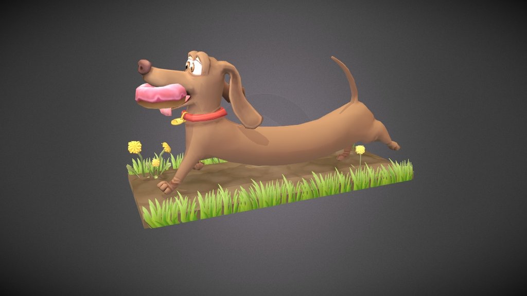 This wacky critter is the main character from my debut mobile title Hot Doggety, now available at Google Play: https://play.google.com/store/apps/details?id=fi.trixgames.hotdoggety&amp;hl=en  Hot Doggety was first introduced in Assembly 2015 gamedev. competition, where it, out of 15 entries, scored the 2nd. place, being praised by the critics for it's polished looks and the gameplay. The game has snake-like mechanics, brought to the present by adding the third dimension and funny power ups 3d model
