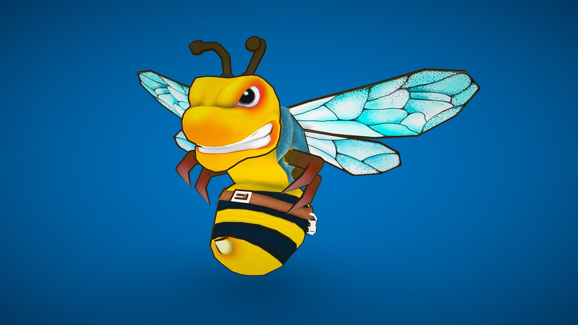 Did the outline stroke on a older model. Now it looks more cartoony :D hope you like it an wtcantfw! - Wu Tang killer bee - 3D model by Ivor Pajković (@Weirdrabbit) 3d model