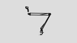 Realistic Microphone Stand 3D model mechanical, realistic, podcast, youtuber, rigged-model, microphonestand, microphone-stand, mic-stand, tabletop-stand