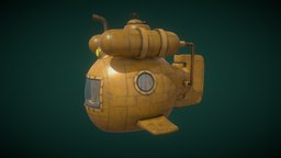 Bathyscaphe Cartoon water, cartoon, sea, boat, bathyscaphe