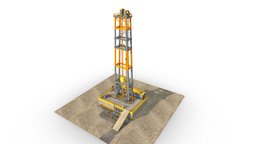 Rig Platform station, gaspump, oil-rig, industrial, sea