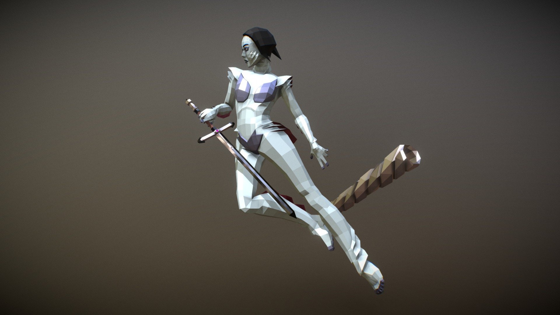 My third and final character for the Rebel Moon fan contest.

A member of an amphibious race, Braga is a skilled swordsman above and below the water’s surface. Her sensitive frills pick up minute air (or water) currents, enabling her to sense nearby movements in every direction. Braga is based on Bae Doona. Knowing very little of her character thus far enables the freedom to design my own take 3d model