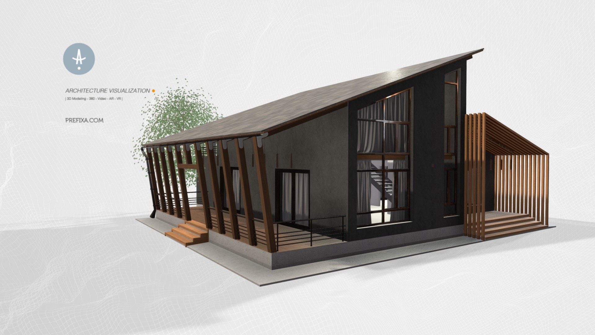 ** «Modern Tree House»**
Category: Architecture 3D Maquettes

—————————————————————————————




3D Design and Visualization Maquette

For Interactive &amp; Online Presentation



www.prefixa.com

—

Copyright mention must be appear for all sharing

© 2020, 3D visualization by Prefixa services - Explore « Modern Tree House » Maquette in 3D - 3D model by Prefixa 3d model
