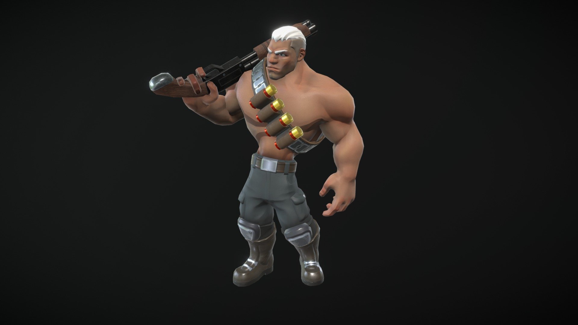 ShotgunMan - 3D model by looky0213 3d model