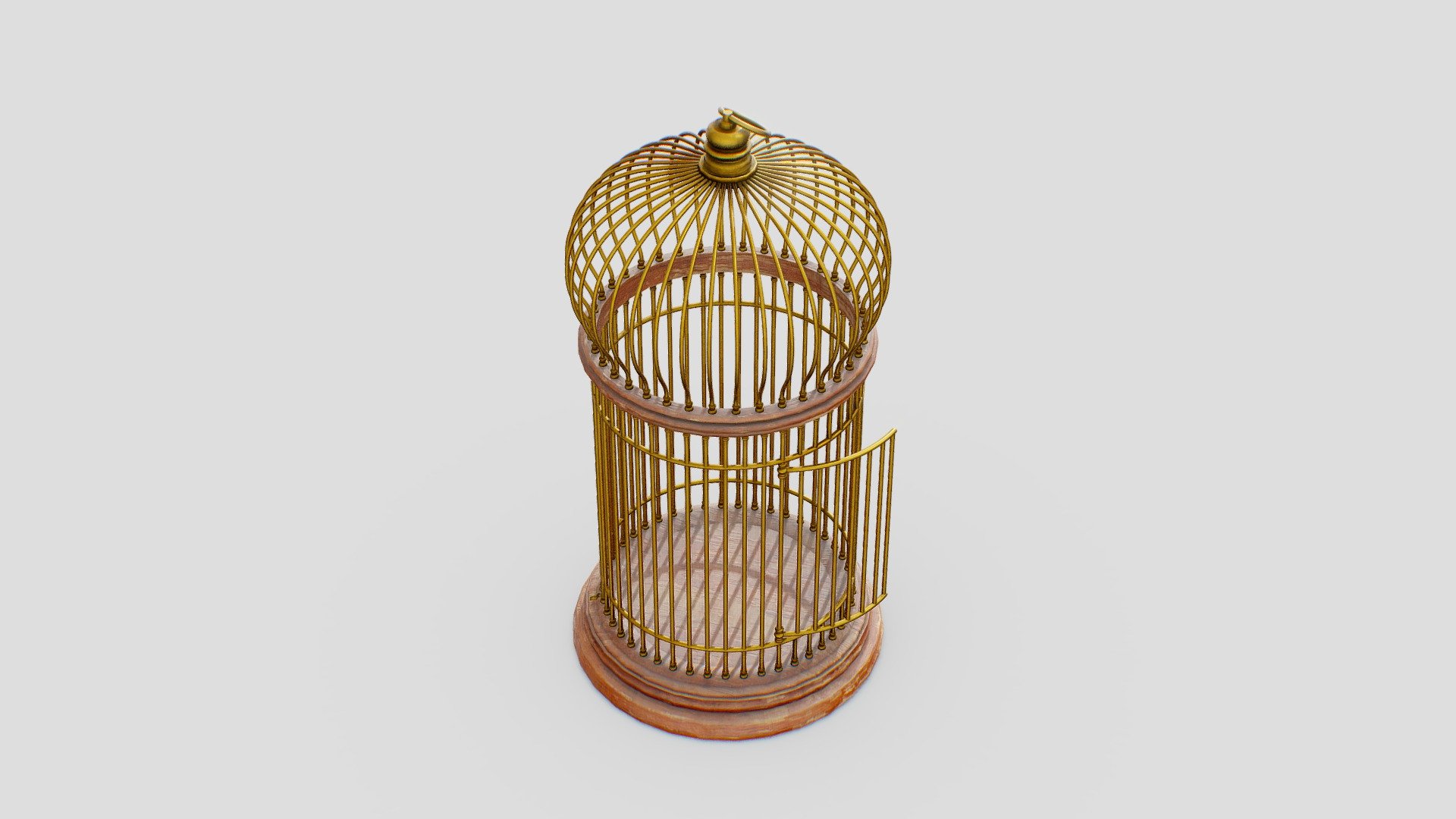 Free download：www.freepoly.org - Birdcage-Freepoly.org - Download Free 3D model by Freepoly.org (@blackrray) 3d model