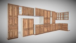 Modular Kitchen set, assembly, furniture, game, pbr