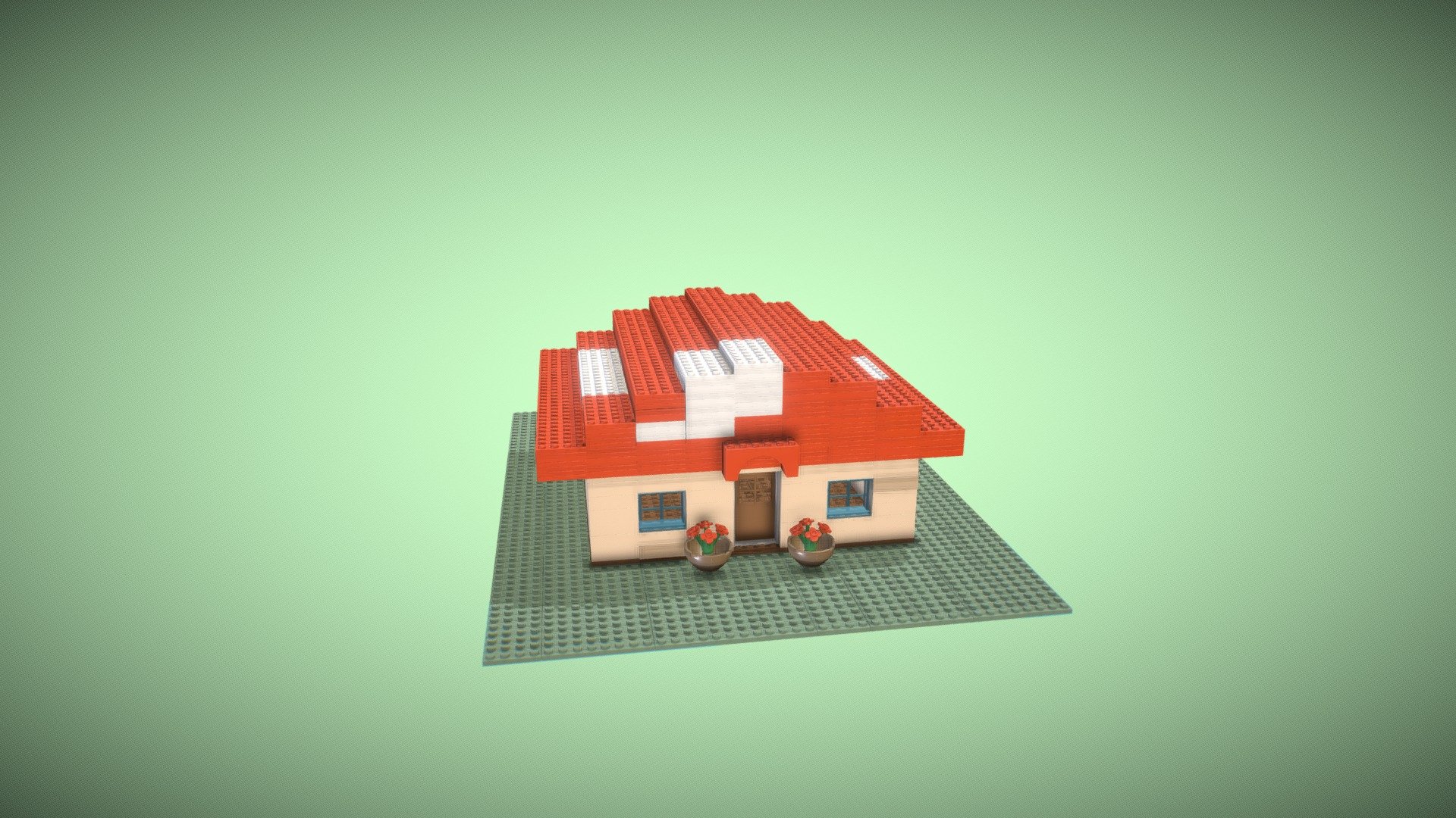 A Lego Mushroom House that I made in Maya. :) - Lego Mushroom House (Made with Ben) - Download Free 3D model by Raineo.Dayz 3d model