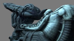 Alien Space Jockey ancient, future, sci, pilot, extraterrestrial, old, alien, movie, navigation, xenomorph, character, scifi, sci-fi, creature, space, spaceship, daeth