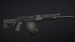Low-Poly RPK-16 ak, ak-12, rpk, rpk-74, lowpoly