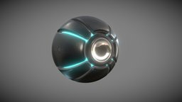 Aexuron Type03v01 Observer Drone drone, future, tech, hover, sphere, lens, camera, alien, ai, sciencefiction, autonomous, observer, sci-fi, ship, robot, space, iainmbanks, lighterthanair