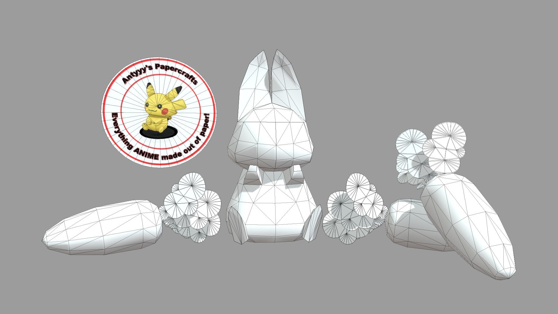 My papercraft design of a cute Bunny for the new Chinese year of the rabbit.

The 3D model is a preview of my FREE papercraft, that you can get here:

https://www.deviantart.com/antyyy/art/Bunny-with-carrots-FREE-papercraft-946484454

or here (along with all of my other free papercrafts I released):

https://www.patreon.com/antyyyspapercrafts

I hope you like it, assemble it and share some pictures of it as well.

Happy crafting~ - Bunny with carrots FREE papercraft preview - 3D model by Antyyy 3d model